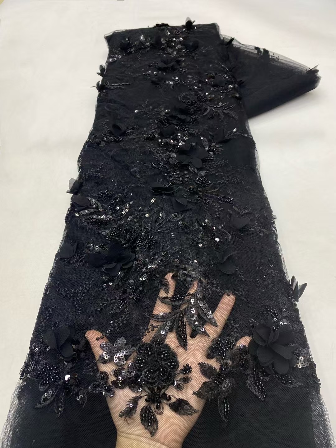 Embroidery Net Dress - Coomiya Dames Jurken Borduurkralen Netto Kant