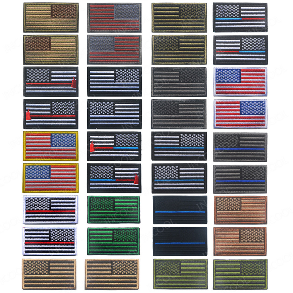 Embroidery Uk - 2 Stuks Amerikaanse Vlag Geborduurde Patches