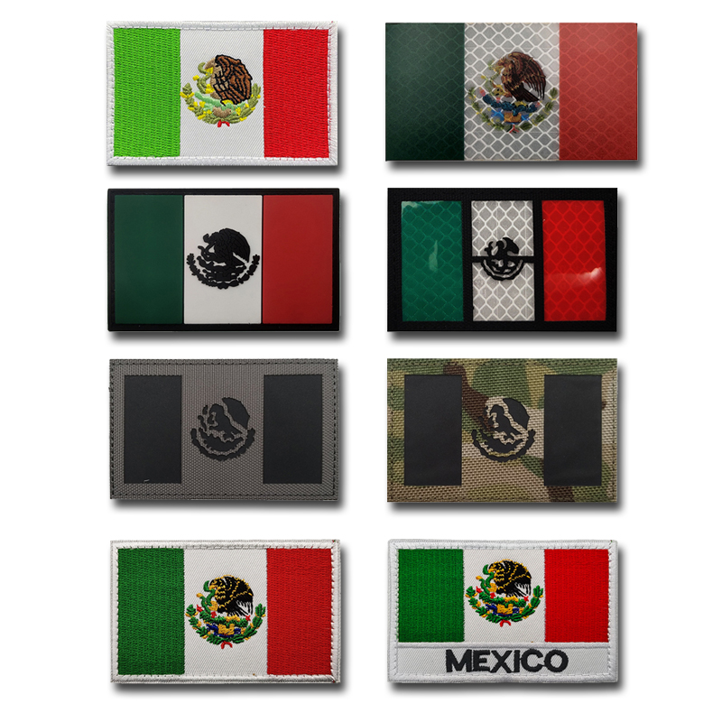 Embroidery Uk - Mexico Vlag Geborduurde Patch PVC IR