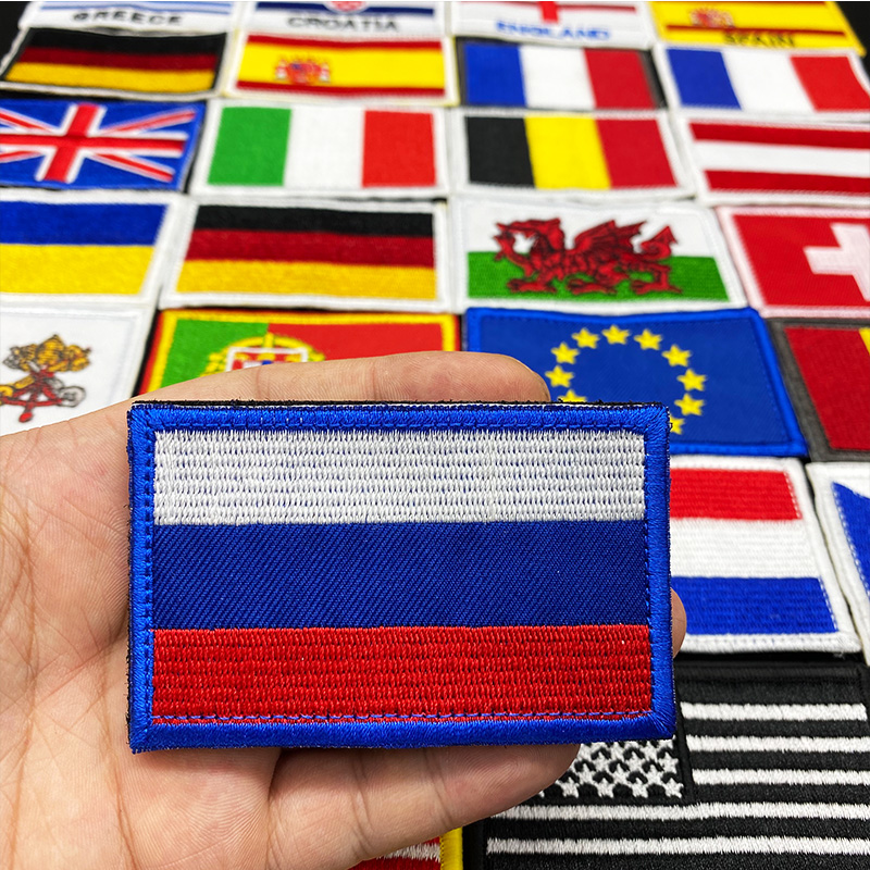 Embroidery Uk - Land Vlag Geborduurde Haak Lus Patch