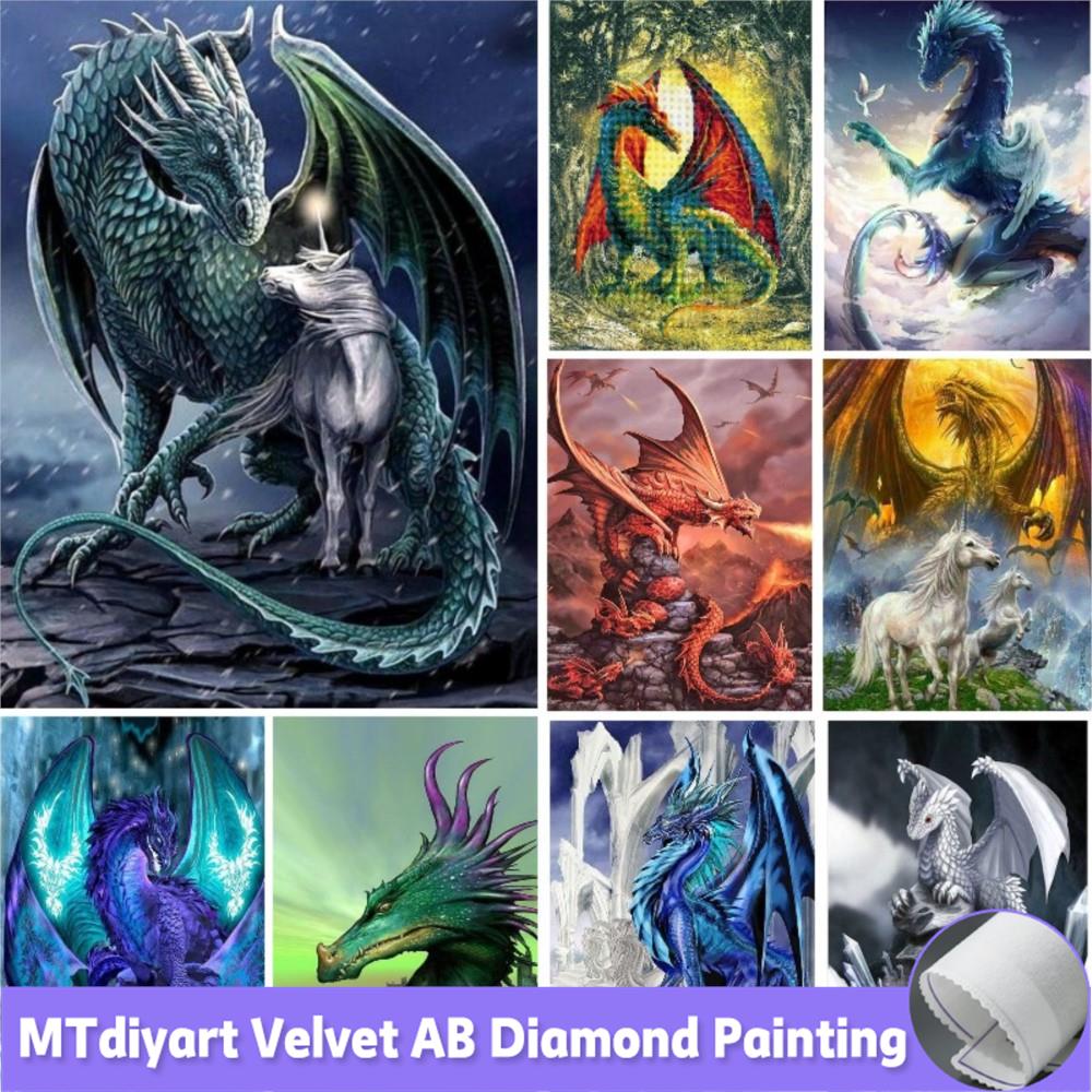 Embroidery Unicorn - Diy 5d Draak En Eenhoorn Diamant