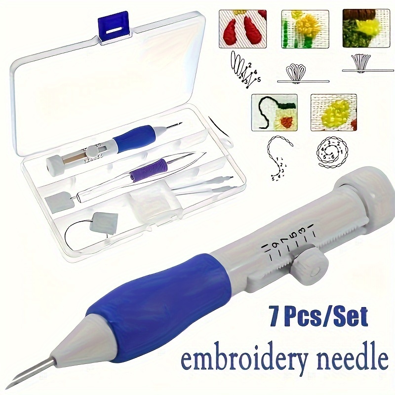 Embroidery In The Piece - 7-delige borduurpunchnaald naaigereedschapset voor handbreien en