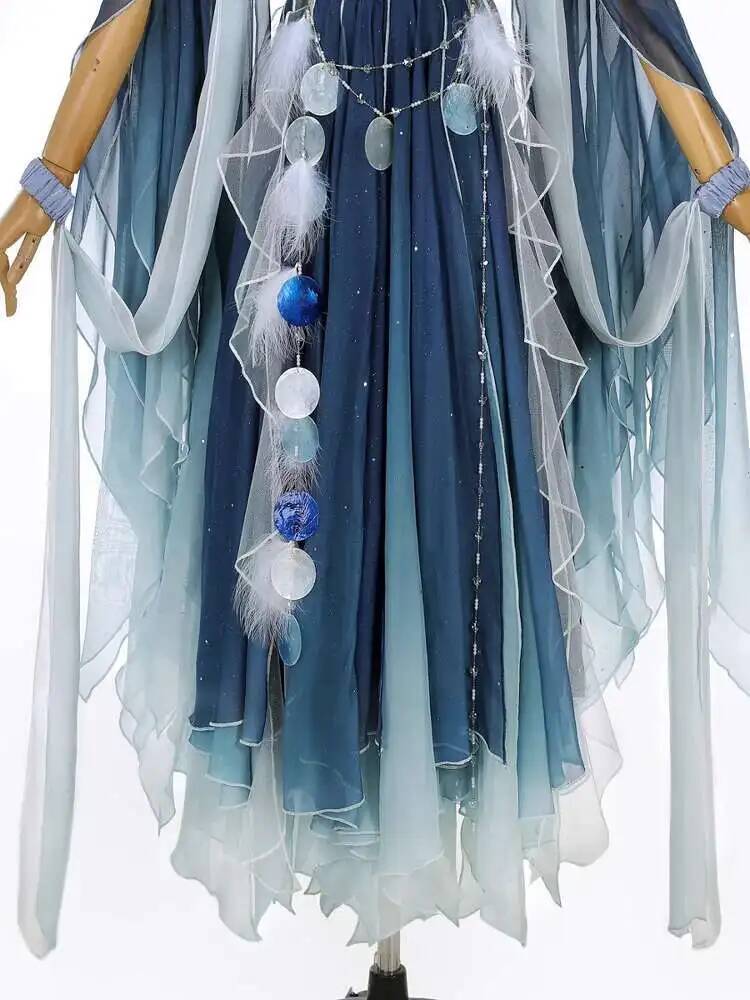 Exotische blauwe jurk met zwar - Embroidery Style recensie en prijs