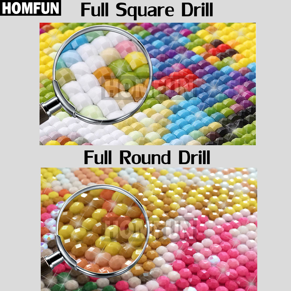 HOMFUN 5D Diamant Patroon Stra - Embroidery Cross Stitch Patterns recensie en prijs