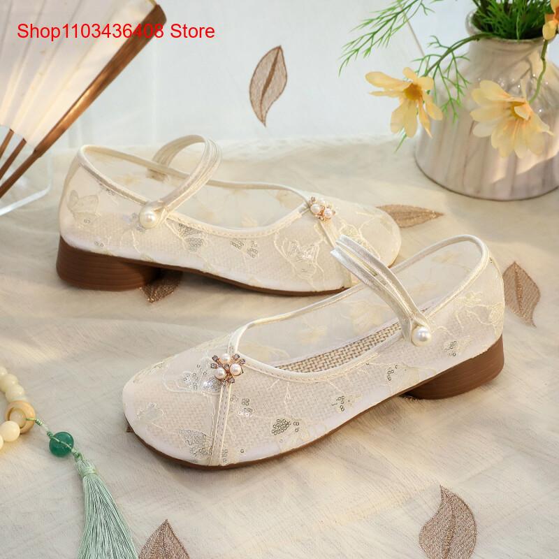 Nieuwe mesh lage hakken met ch - Embroidery Style recensie en prijs