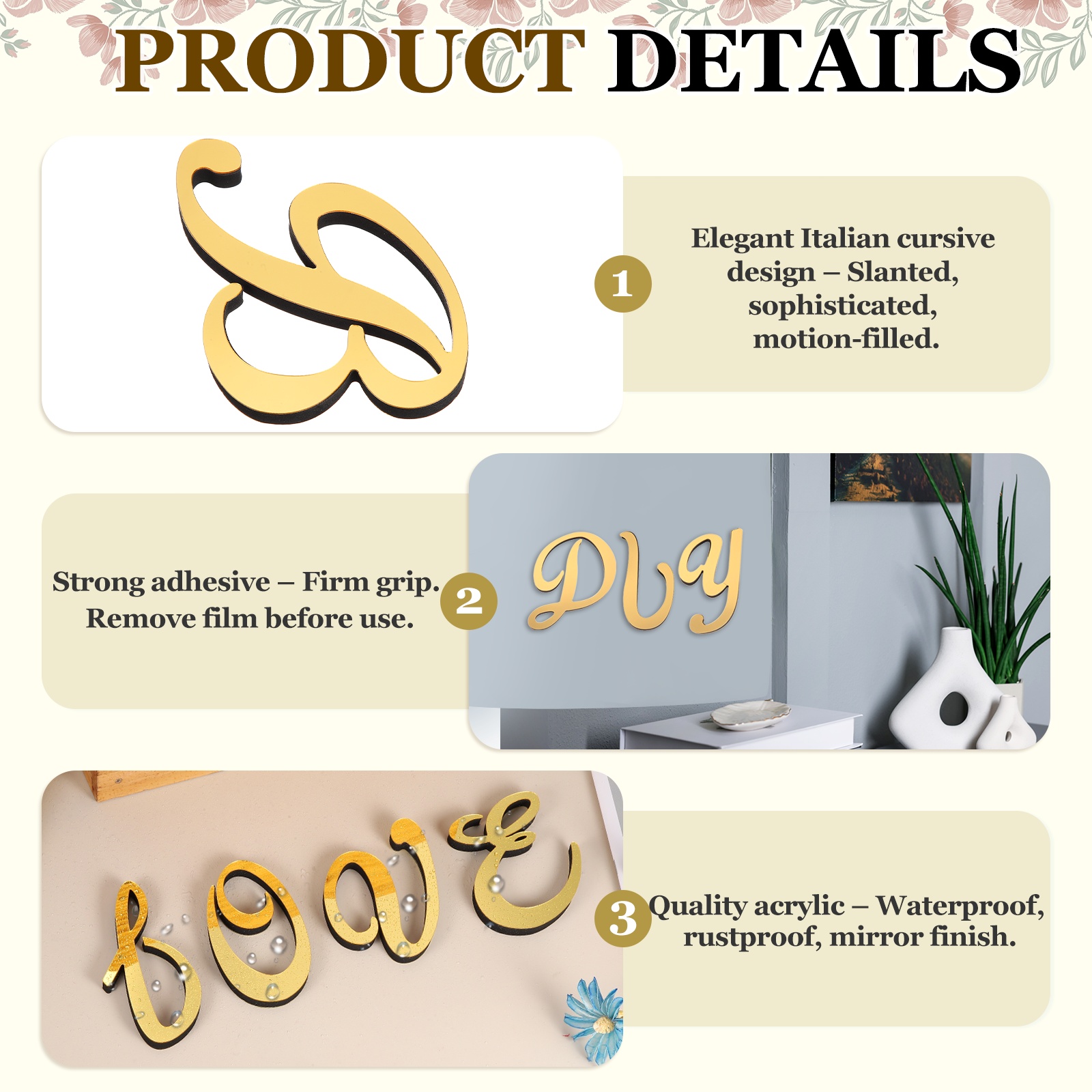 1 stuk 4 inch 3D acryl alfabet - Embroidery Writing recensie en prijs