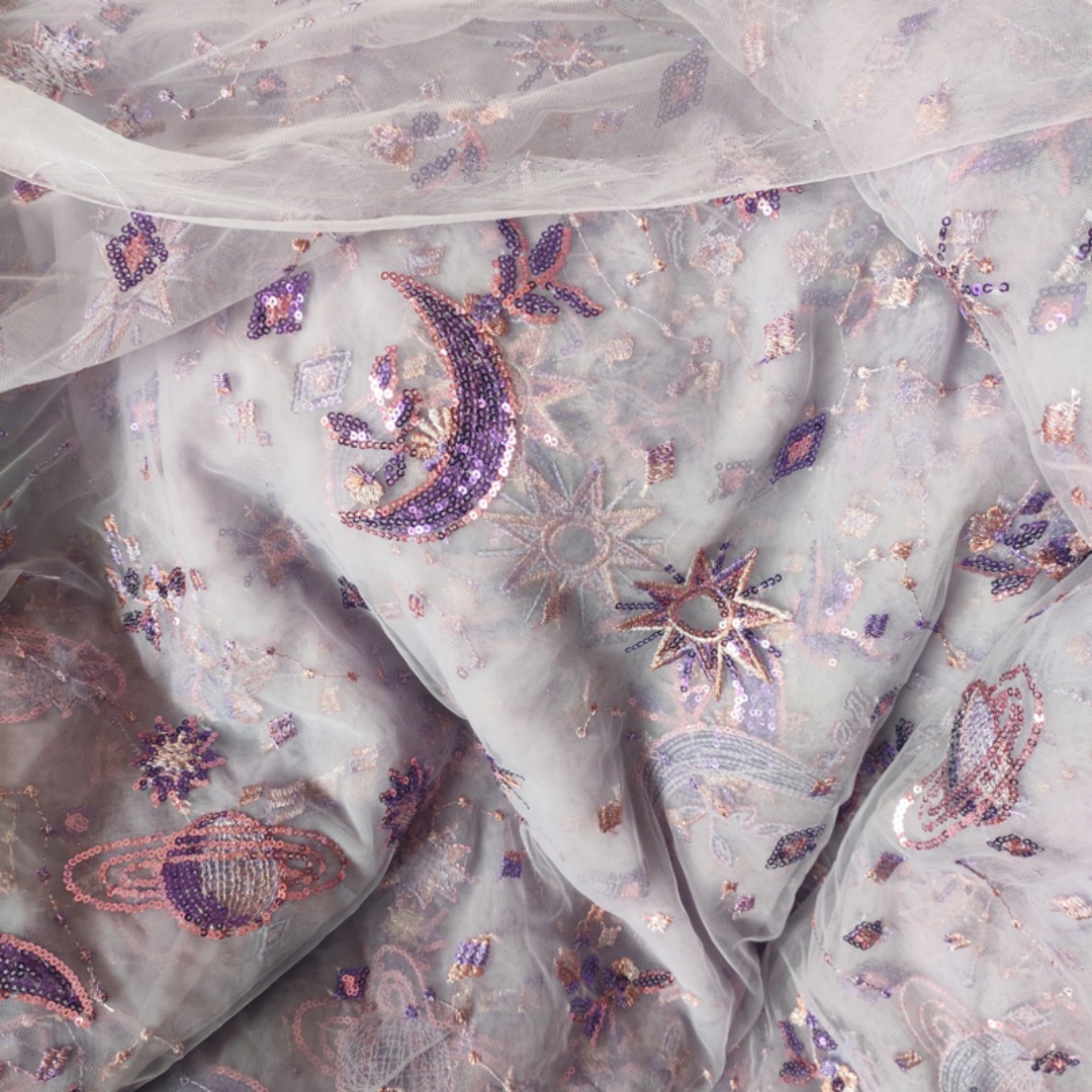 0,5 meter paarse breedte 55,11 - Embroidery Net Dress recensie en prijs