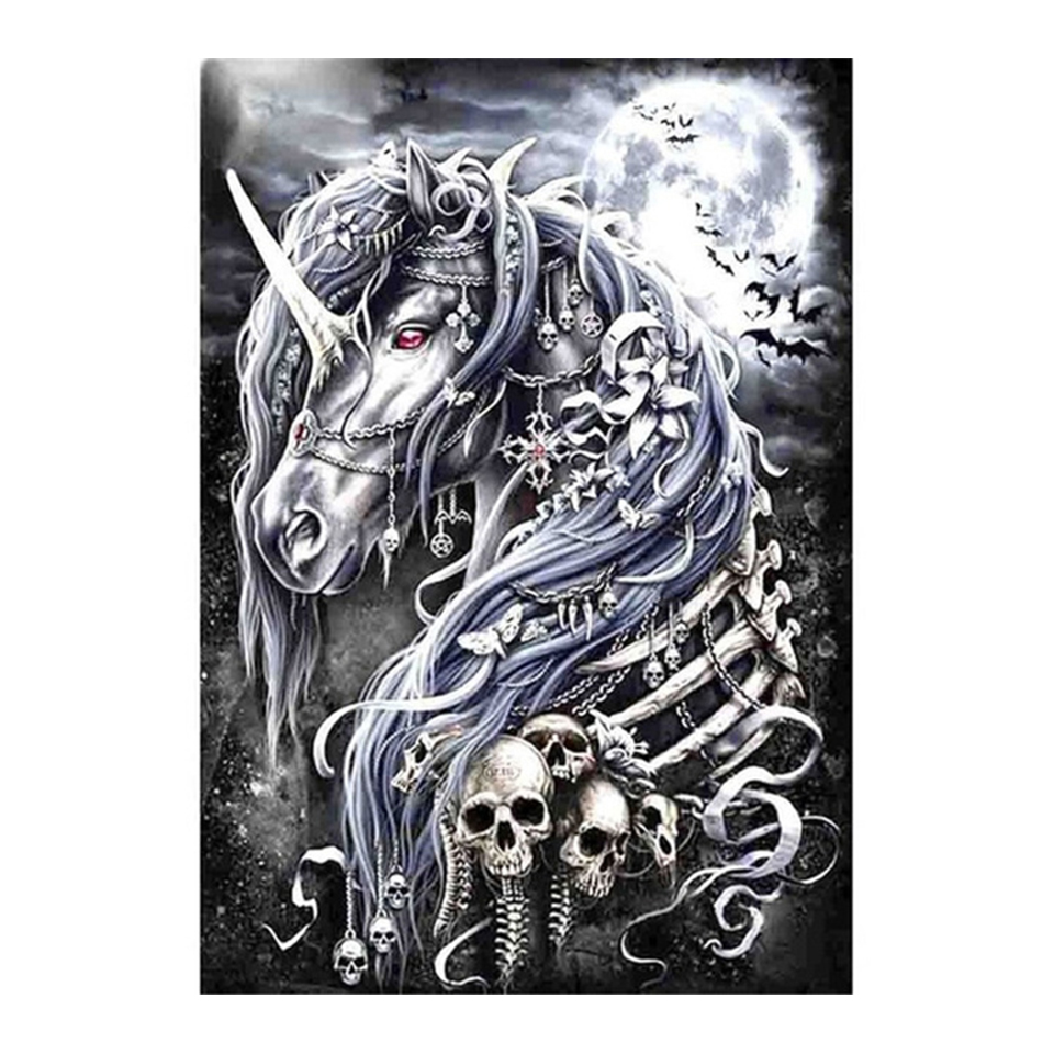 Schedel eenhoorn volledige boo - Embroidery Unicorn recensie en prijs