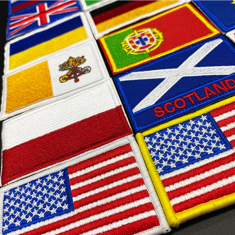 Land Vlag Geborduurde Haak Lus - Embroidery Uk recensie en prijs